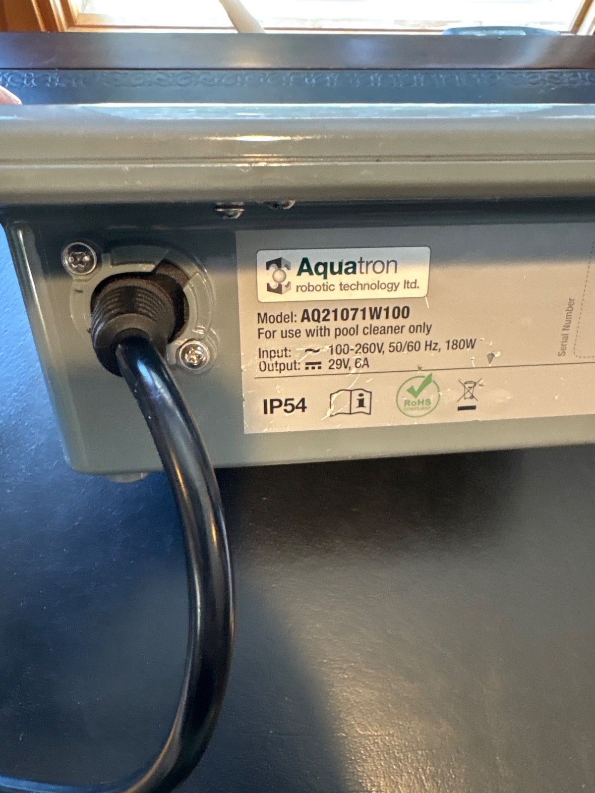 Aquacontrol Robot Pool Cleaner Power Supply Model AQ21071W100