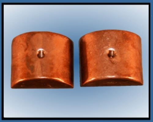 E401 Copper/Silver Replacement Electrode Bars, Half-round Type, Pair, 1.5&Prime; Long