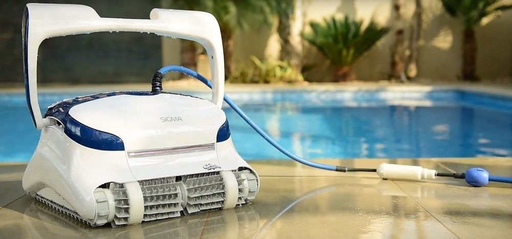 Dolphin Sigma Robotic Pool Cleaner Plastic White Blue