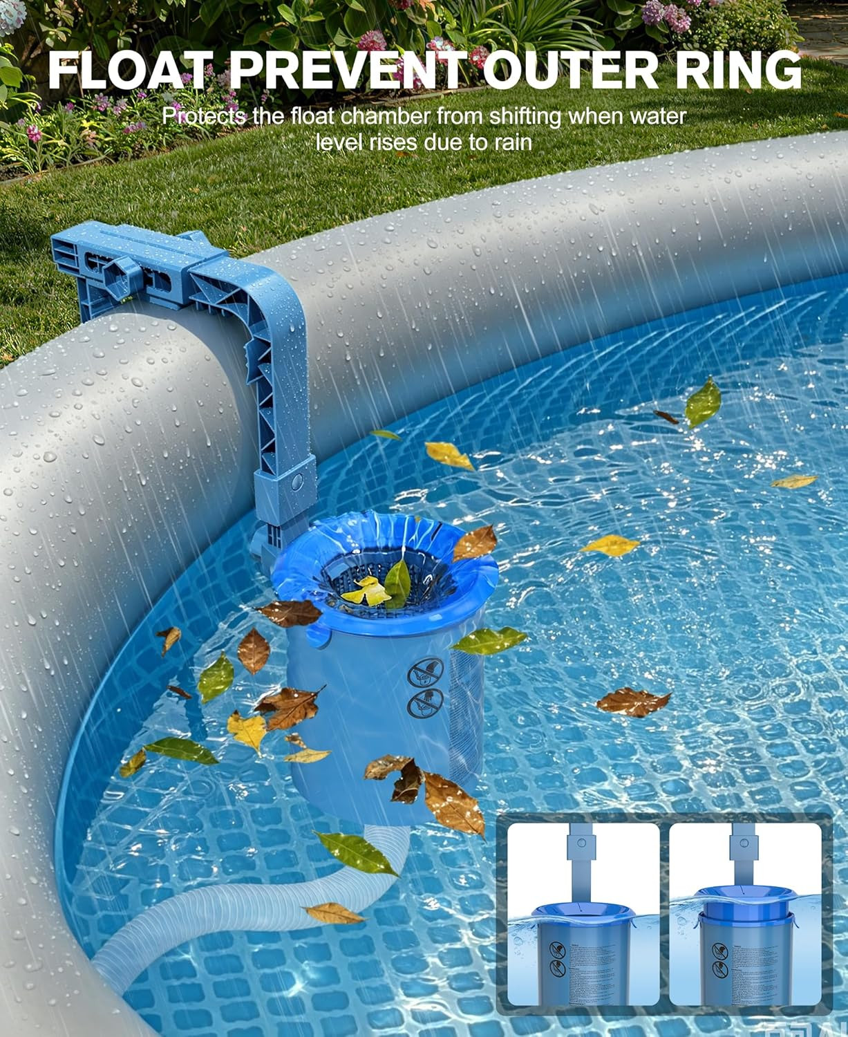Kirswp 2026 above Ground Pool Skimmer with 3 Skimmer Socks | Wall Mount Surface