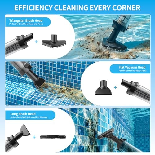 Handheld Hot Tub Vacuum, Cordless Small Pool Vacuum for Above Light Gray
