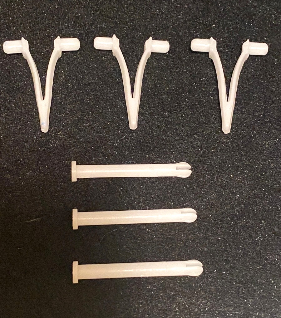 Pool Vacuum Head V Clip/Retaining Pin Replacement Parts Kit For Vac Handle 3 Ea.