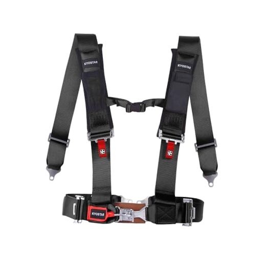 Black Heavy Duty 4 Point Harness – Ultra Soft – 3 Inch