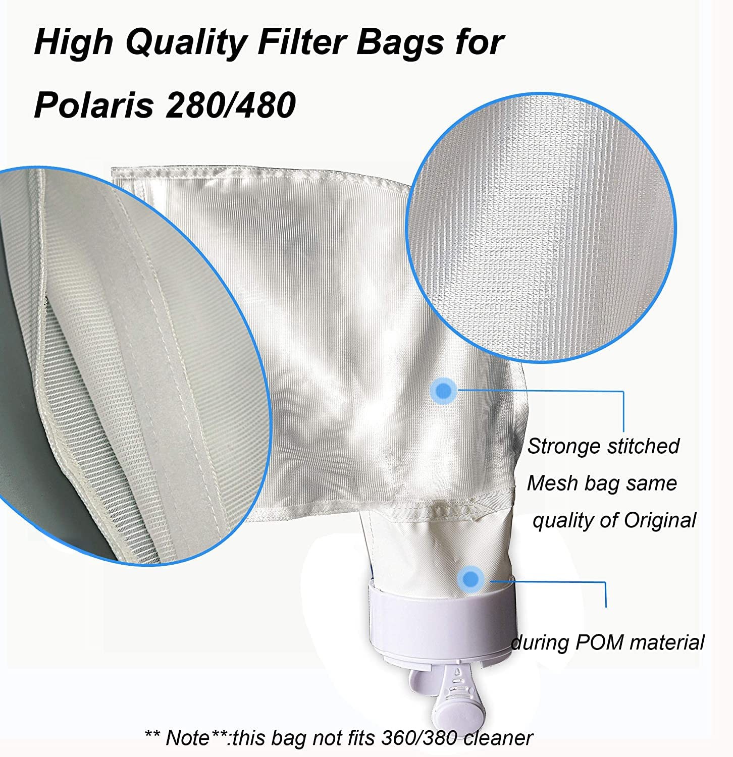 3 Pack Bag Replacement for Polaris Polaris 280 or 480 All Purpose Replacement…