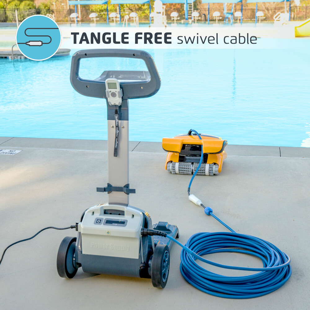 Dolphin Wave 80 Commercial Robotic Pool Cleaner with Caddy For Up to 68 Feet