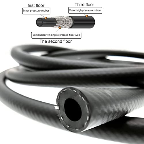 1/4 Fuel Line 1/4 Inch Fuel Hose 10FT 6MM 4AN NBR Fuel Line For Small Engines