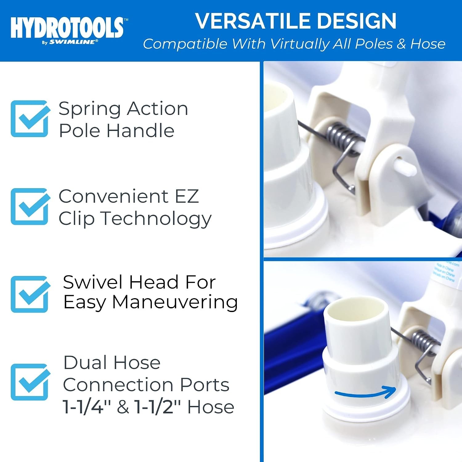 Hydrotools Weighted Manual Vacuum Head for Effortless Pool Cleaning – 13.5&Prime;