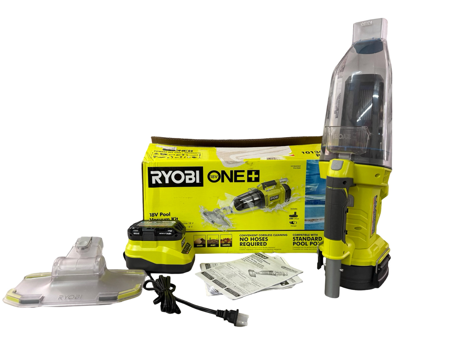Ryobi 18 Volt Cordless Handheld Pool Vacuum Cleaner Kit PCL780K M57