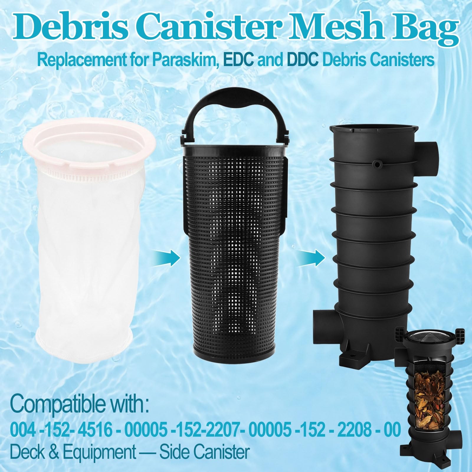 004152451700 Debris Canister Fine Mesh Bag 600 Micron for Paramount Pool Debr…