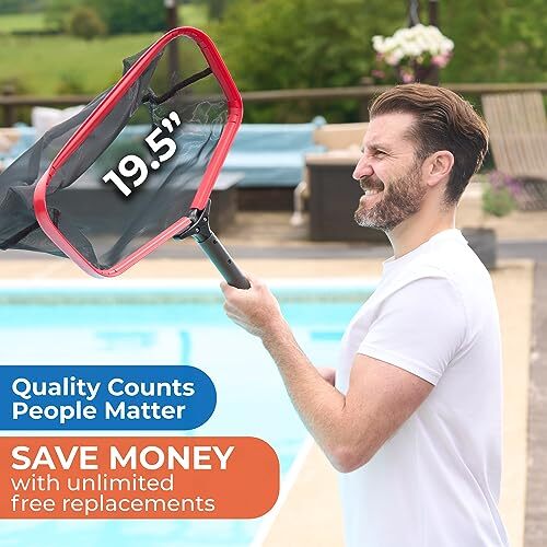 ProTuff Fine Mesh Pool Nets for Cleaning – Heavy Duty, Lifetime Replacement