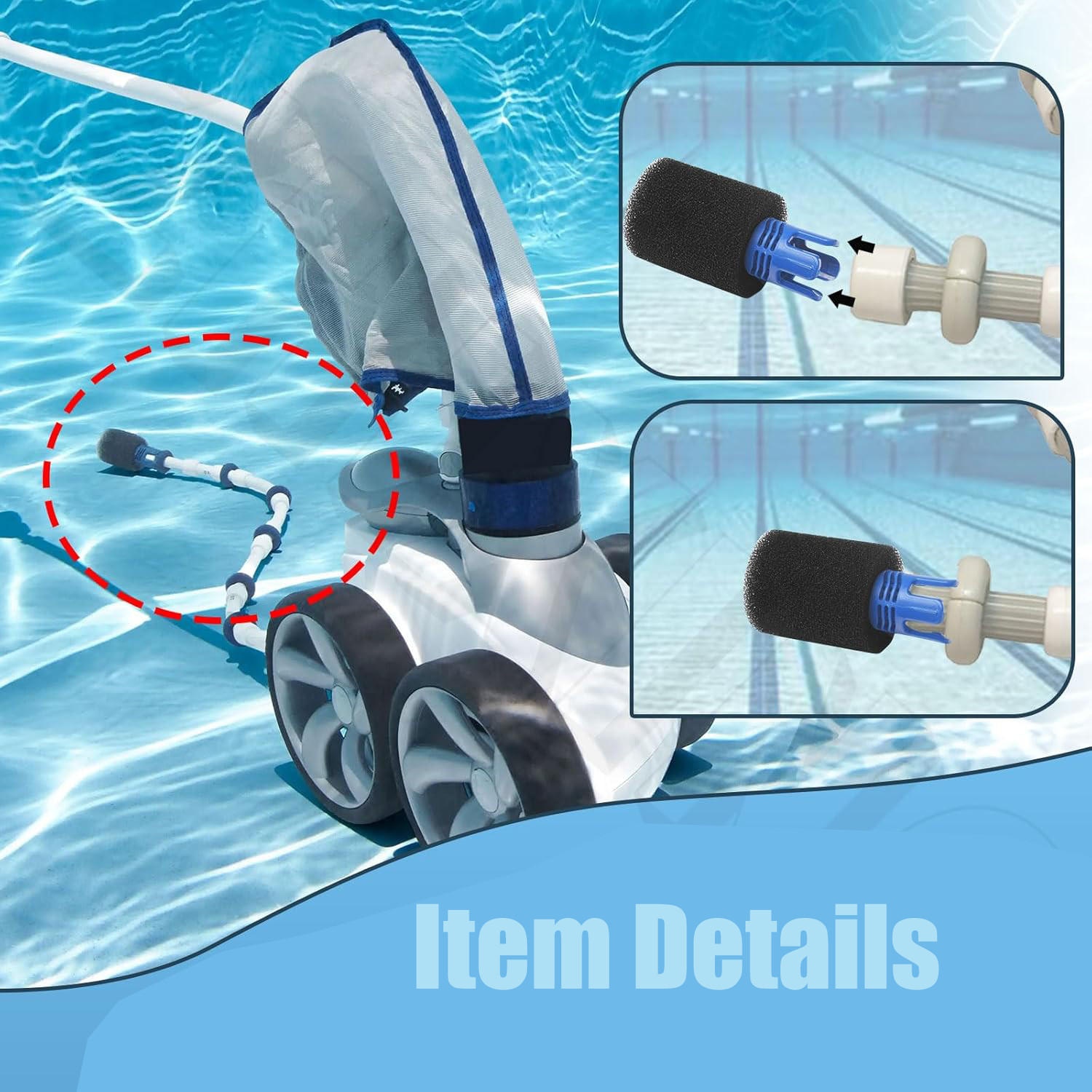 NO SPRAY TAILSWEEP PRO TSP10S W/ SCRUBBER REPLACEMENT FOR POLARIS POOL CLEANERS
