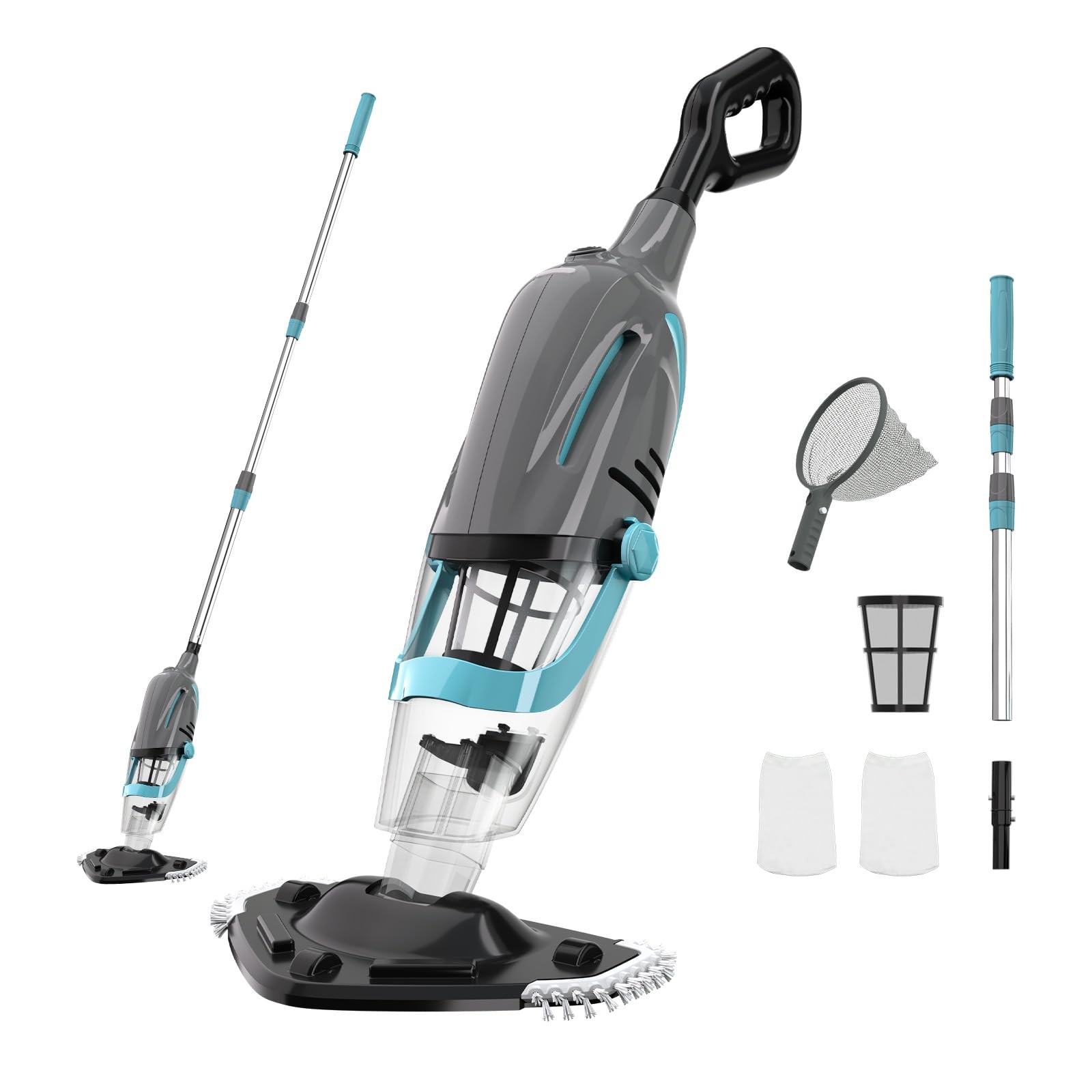 Cordless Handheld Pool Vacuum for Above Ground 18.5 Gal/Min
