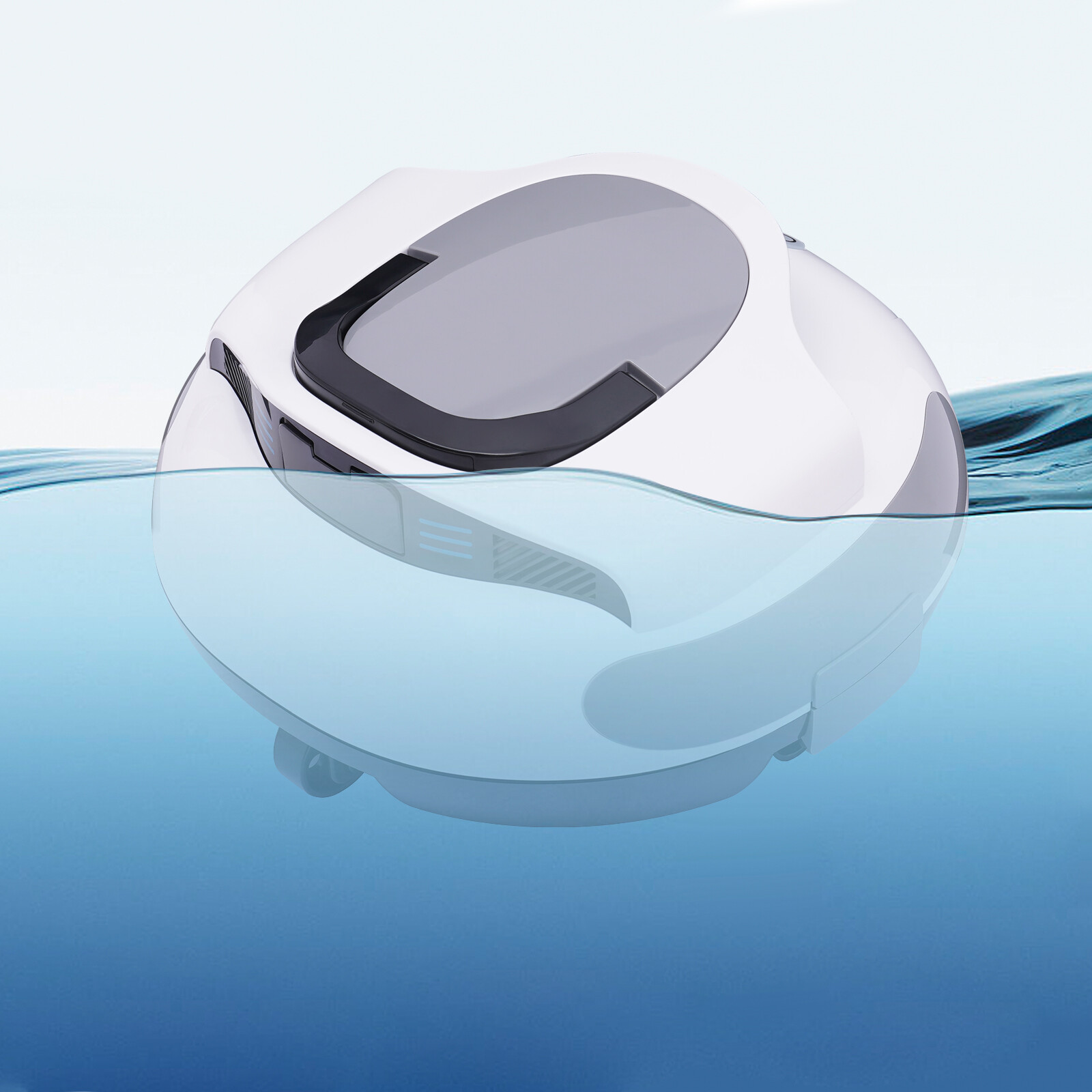 Robotic Cordless Pool Vacuum Cleaner for Above Ground Pools with Powerful Dual