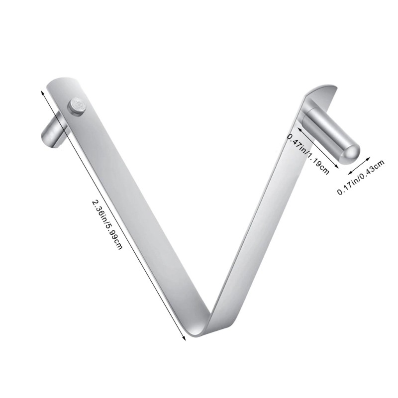 5/10Pcs Pool Rod Clips V Shape Stainless Steel Pool Brush Clip Rustproof