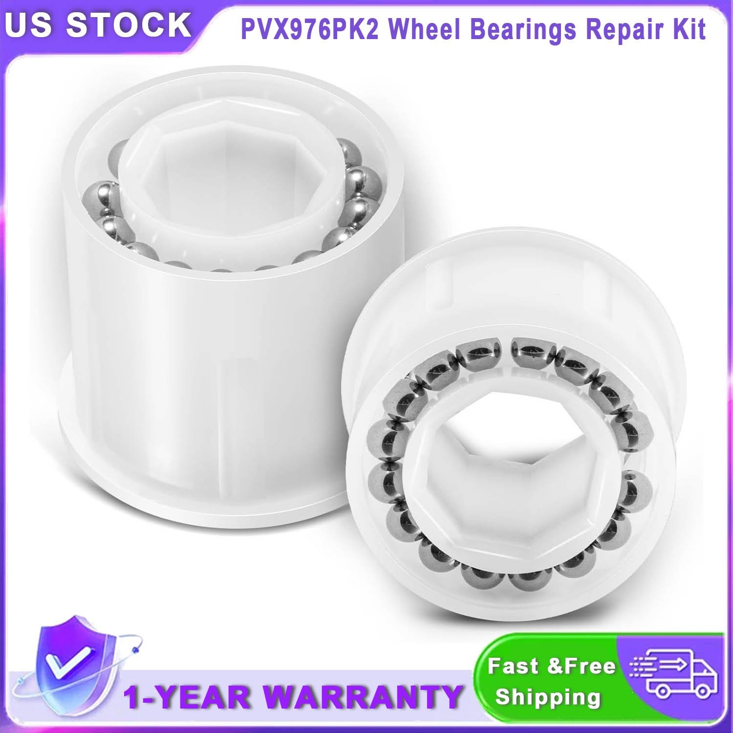 PVX976PK2 Wheel Bearings Repair Kit for Hayward AquaNaut 200/400 Pool Cleaners