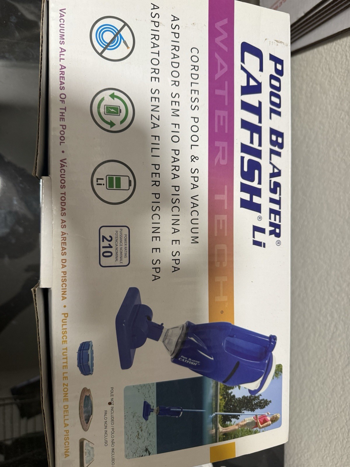 Water Tech Pool Blaster Catfish Li Cordless Rechargeable Pool Vacuum Blue