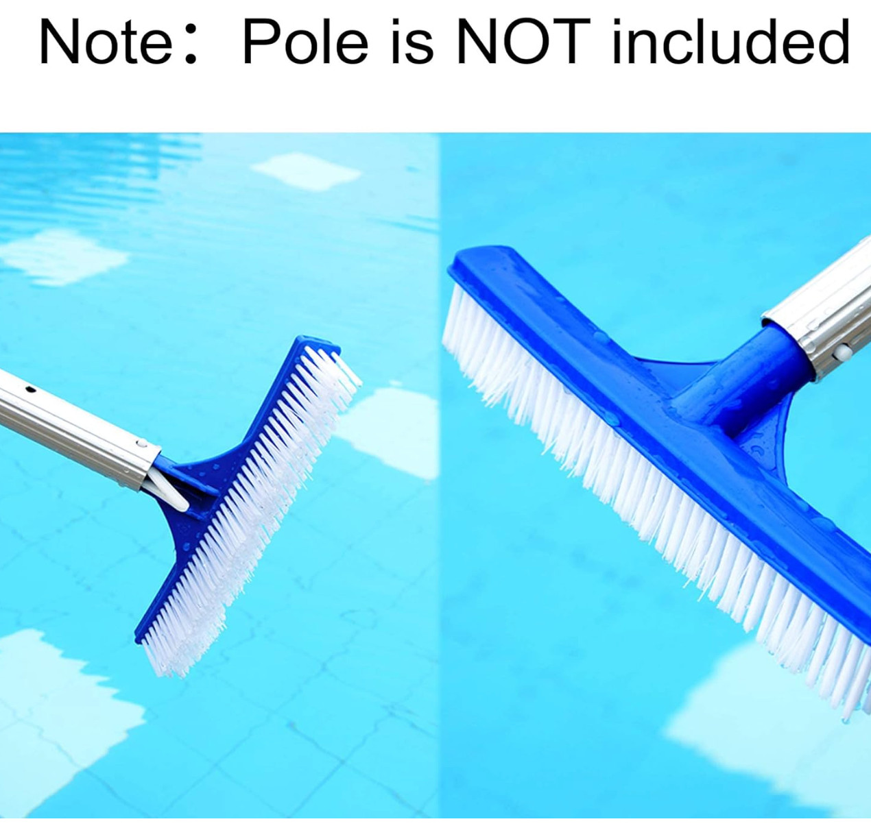 CREPRO Pool Brush, Durable Nylon Brush with Strong Connector 10&Prime; Wide B