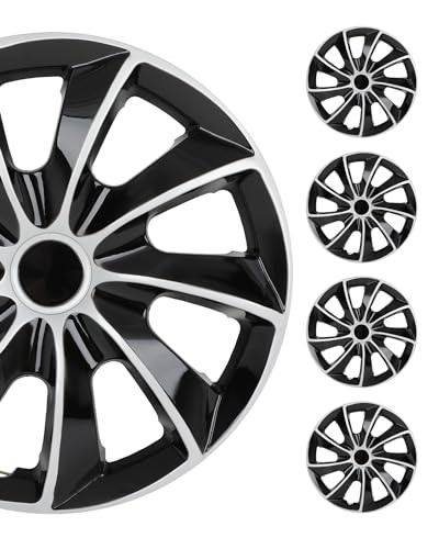 Snap On Hubcap Rimch Auto Tire Replacement Exterior Cap OEM Steel 15 in black