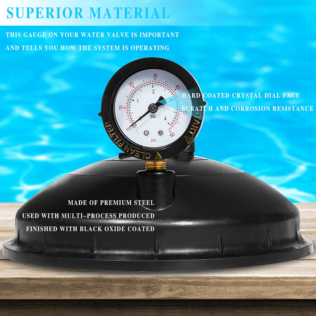 Top Module Cover for Paramount Water Valve with Pressure Gauge 005-302-4300-03
