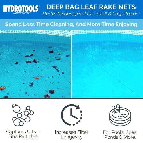 Swimline Professional Heavy Duty Deep-Bag Pool Rake, Blue