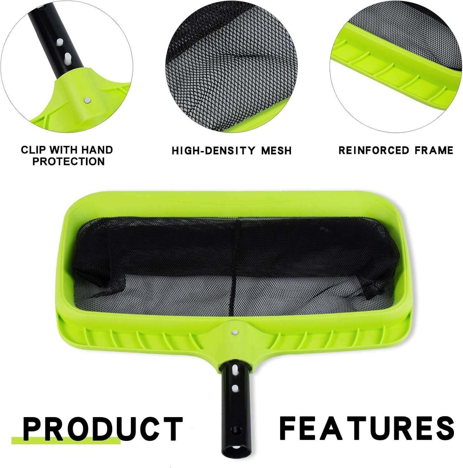 Corner Sewed Pool Skimmer Net with Child-Safe Design – Perfect for Home Use