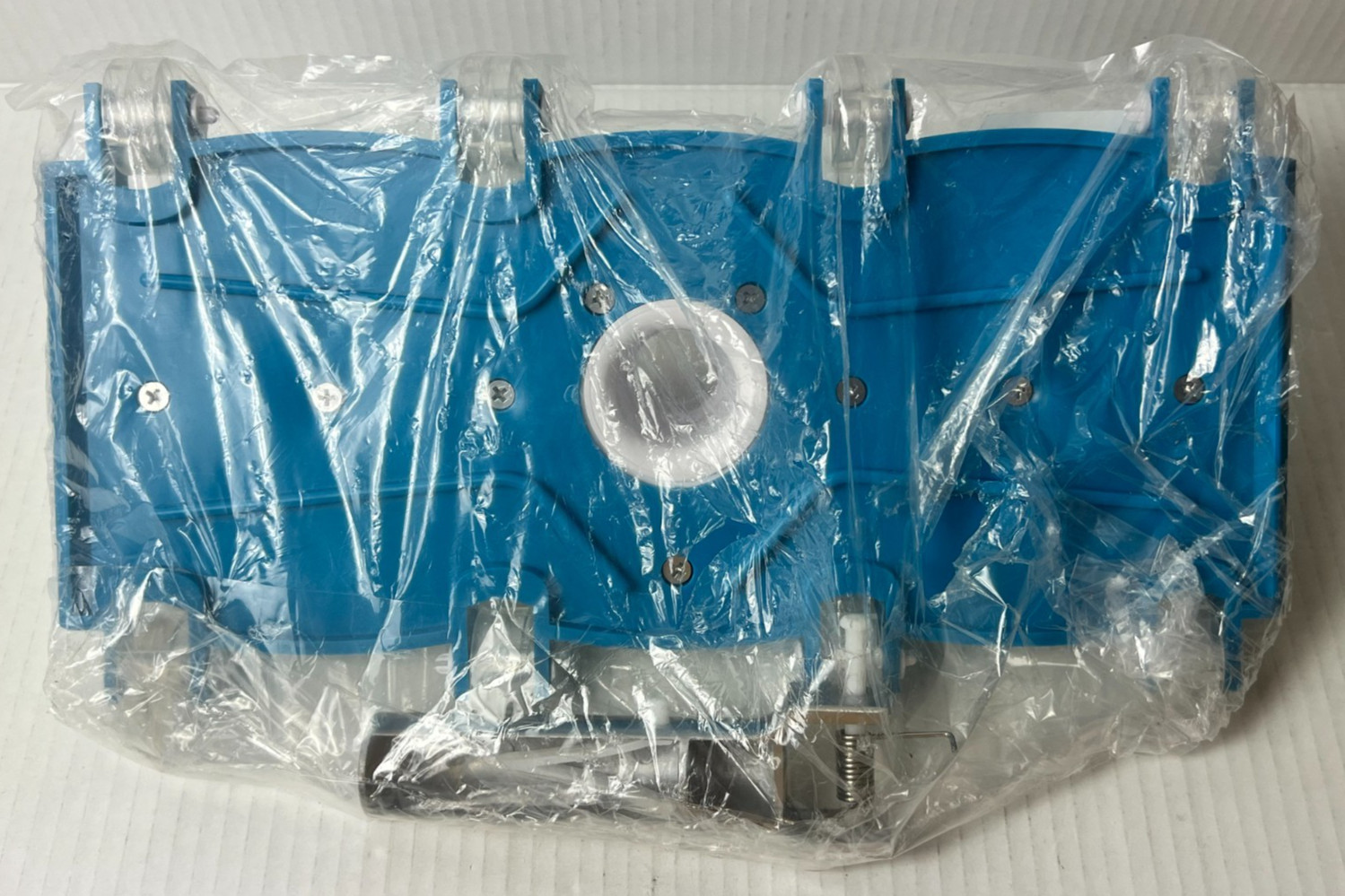 U.S. Pool Supply 14&Prime; Weighted Manual Vacuum Head for Inground Pools, White/blue