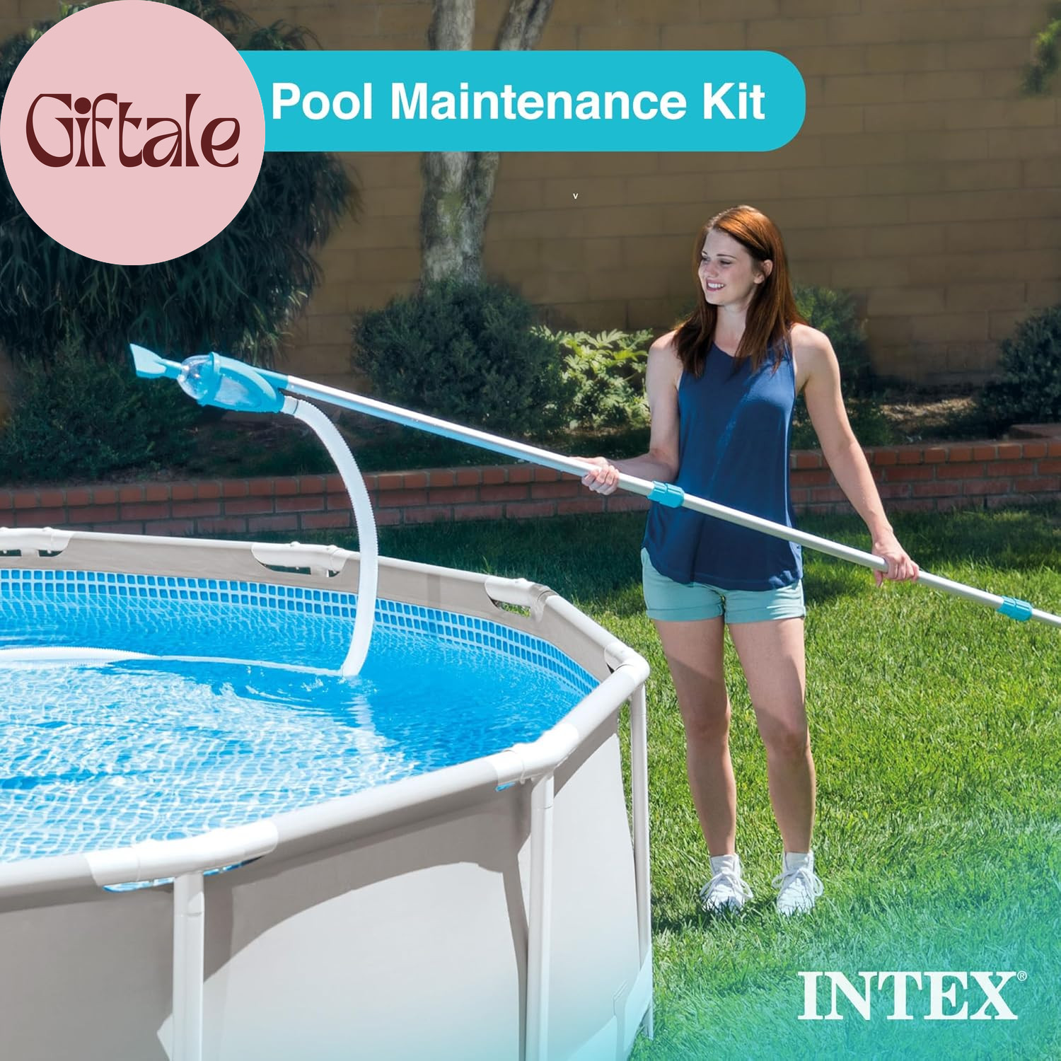 28003E Deluxe above Ground Pool Maintenance Kit for Minimum 800 GPH Flow Rates w