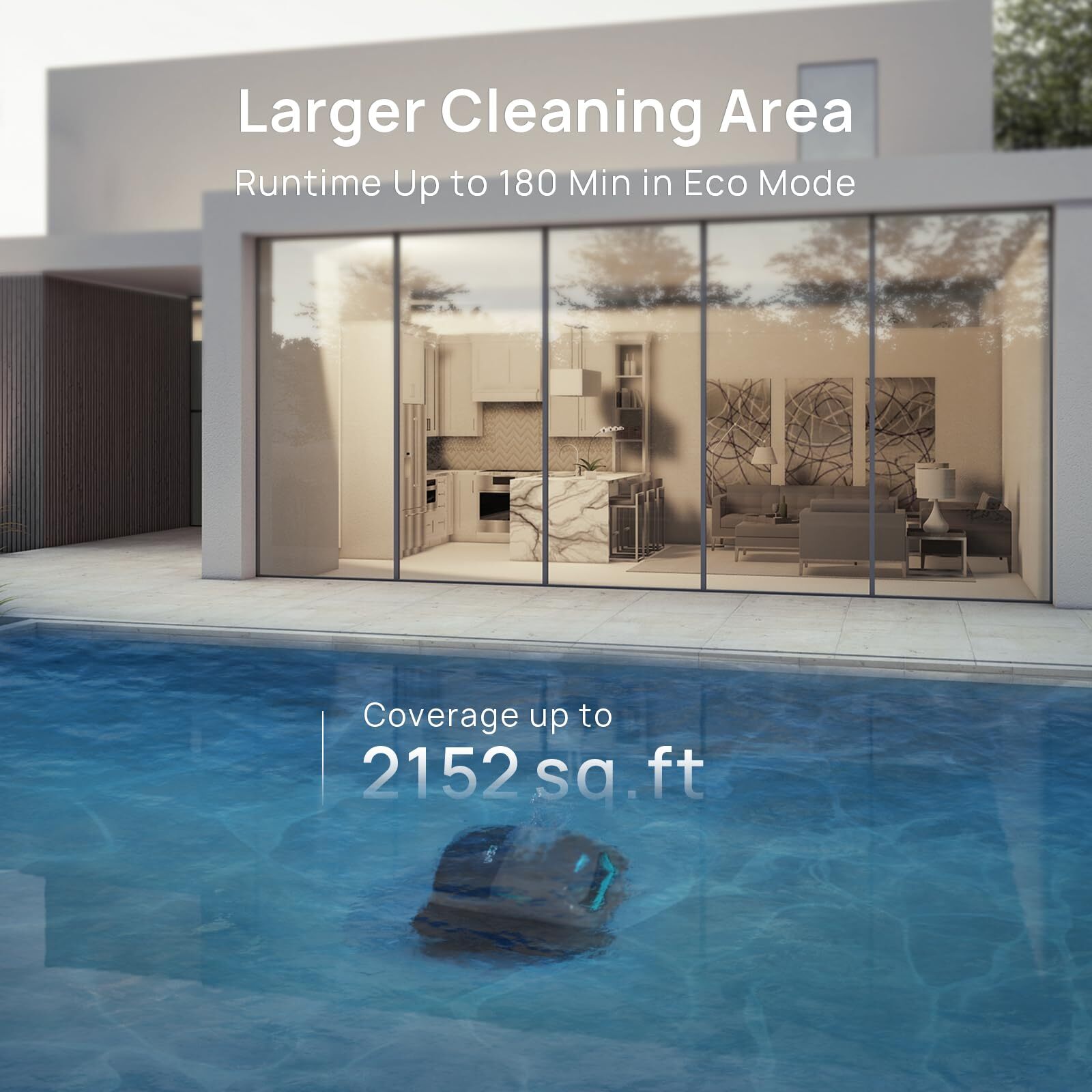 WYBOT C2 Vision Cordless Pool Robot Wall Climbing Pool Vacuum Cleaner Open Box