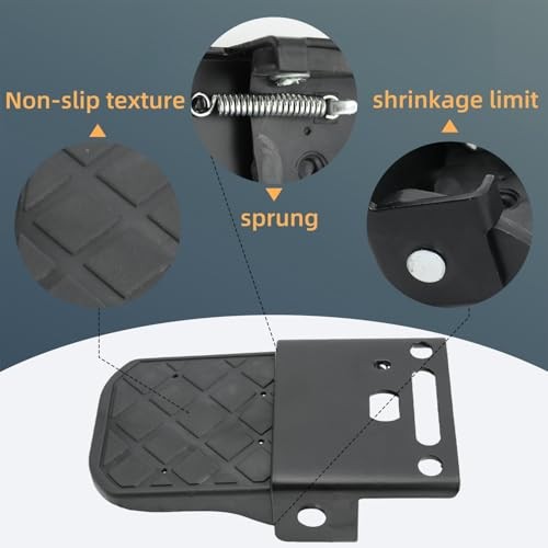 Pairs Metal and Non-Slip Tread ATV Foot Rests for Four Wheeler Rear Passenger 1