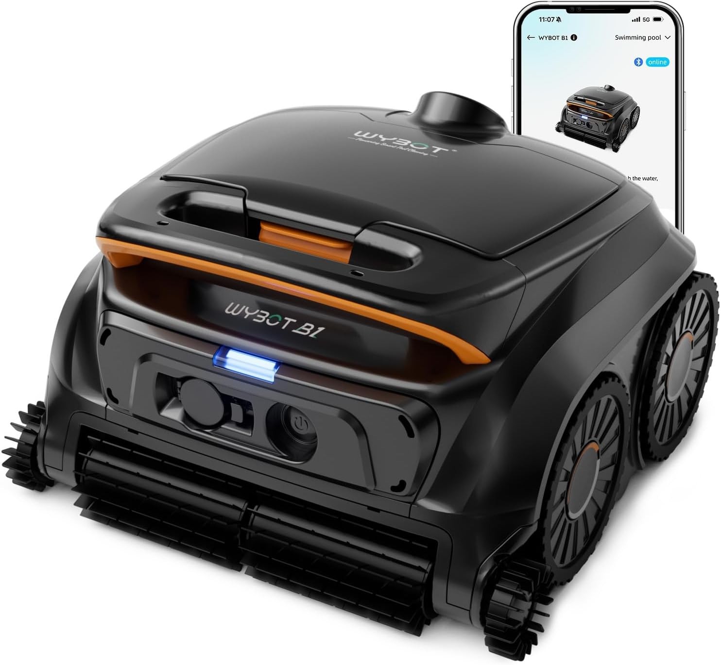 WYBOT B1 Cordless Robotic Pool Vacuum Inground App Navigation Carbon 2026 NEW