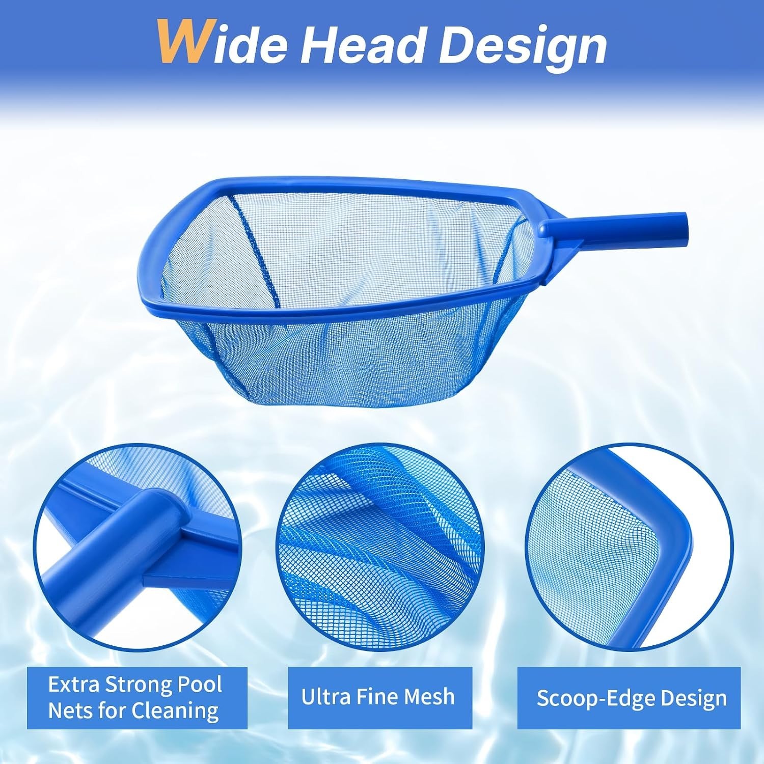 26.3&Prime; Ultra Fine Mesh Pool & Spa Skimmer Net with Aluminum Pole