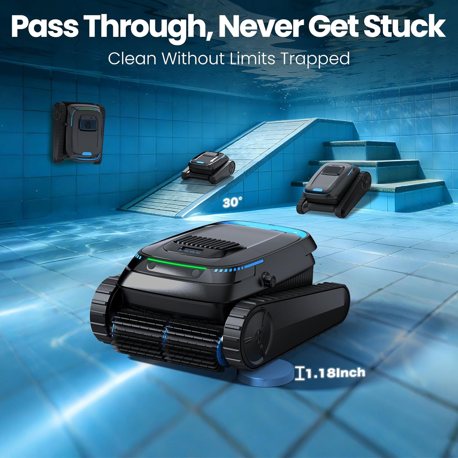 PC10 Cordless Robotic Pool Vacuum – Smart Cleaner for All Pool Types