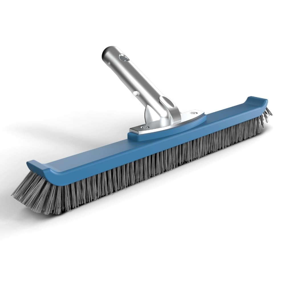 Heavy Duty Pool Brush Head with Stiff Bristles for Inground Pools & Tiles