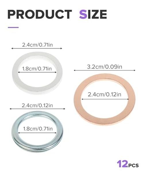 12PCS Differential Gasket, Car Accessories, Differential and Adaptable