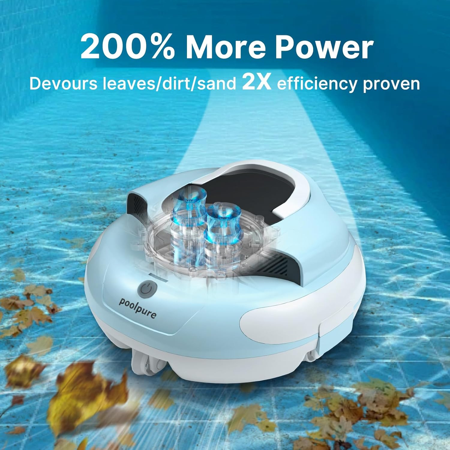 Robotic Pool Cleaner Cordless Vacuum In Ground Flat Pools 120 Min Dual Motor