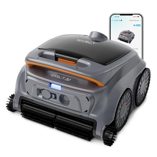 WYBOT B1 Robotic Pool Cleaner Cordless Vacuum | Floor & Wall Cleaning | Grey