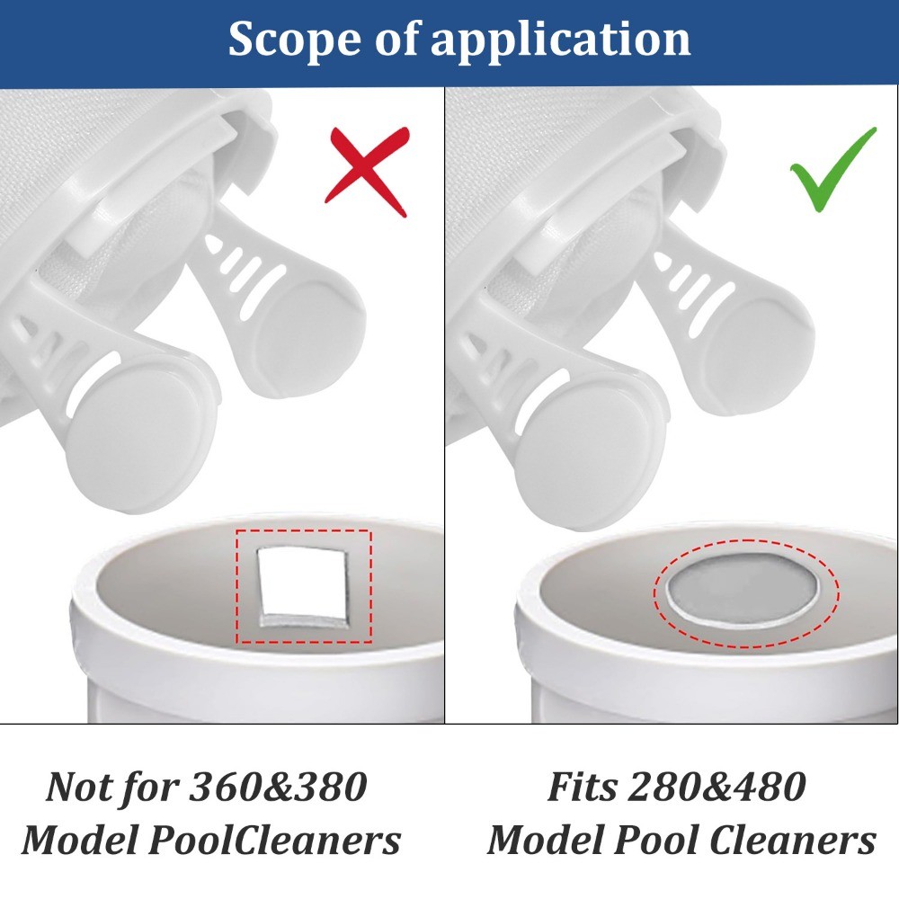Nylon Mesh Pool Cleaning Bags for Polaris 280 and 480 Pool Cleaners (4 Packs)