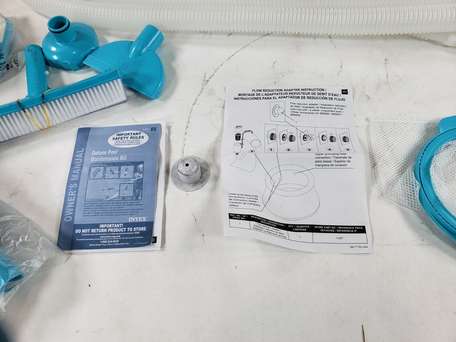(LOT OF 3) Intex 28003E Blue White Deluxe Above Ground Pool Maintenance Kit