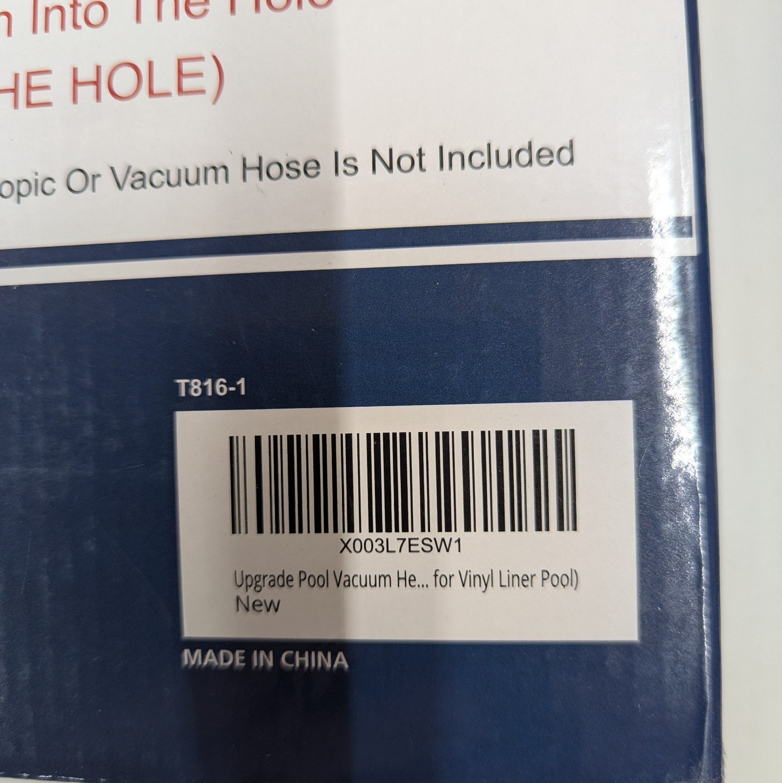 Sepetrel Triangle Pool Vacuum Head Side Brushes Transparent 1-1/4 & 1-1/2&Prime; Hose