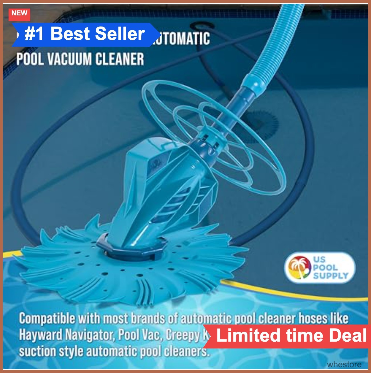 Pool Vacuum Hose Sections 4-Pack 20 Inch 1.5 Cuff Extension Replacement