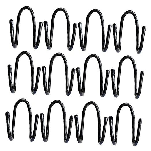 PCS Fence Hooks – Black Chain Link Fence Hangers for Pool Poles, Nets, 12