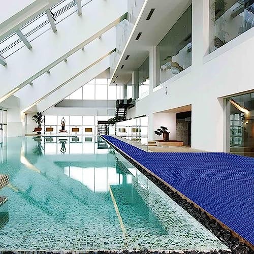 Drainage Non Slip Flooring Mats Swimming Pool Bathroom 0&Prime;L x 0&Prime;W x 0&Prime;Th Blue