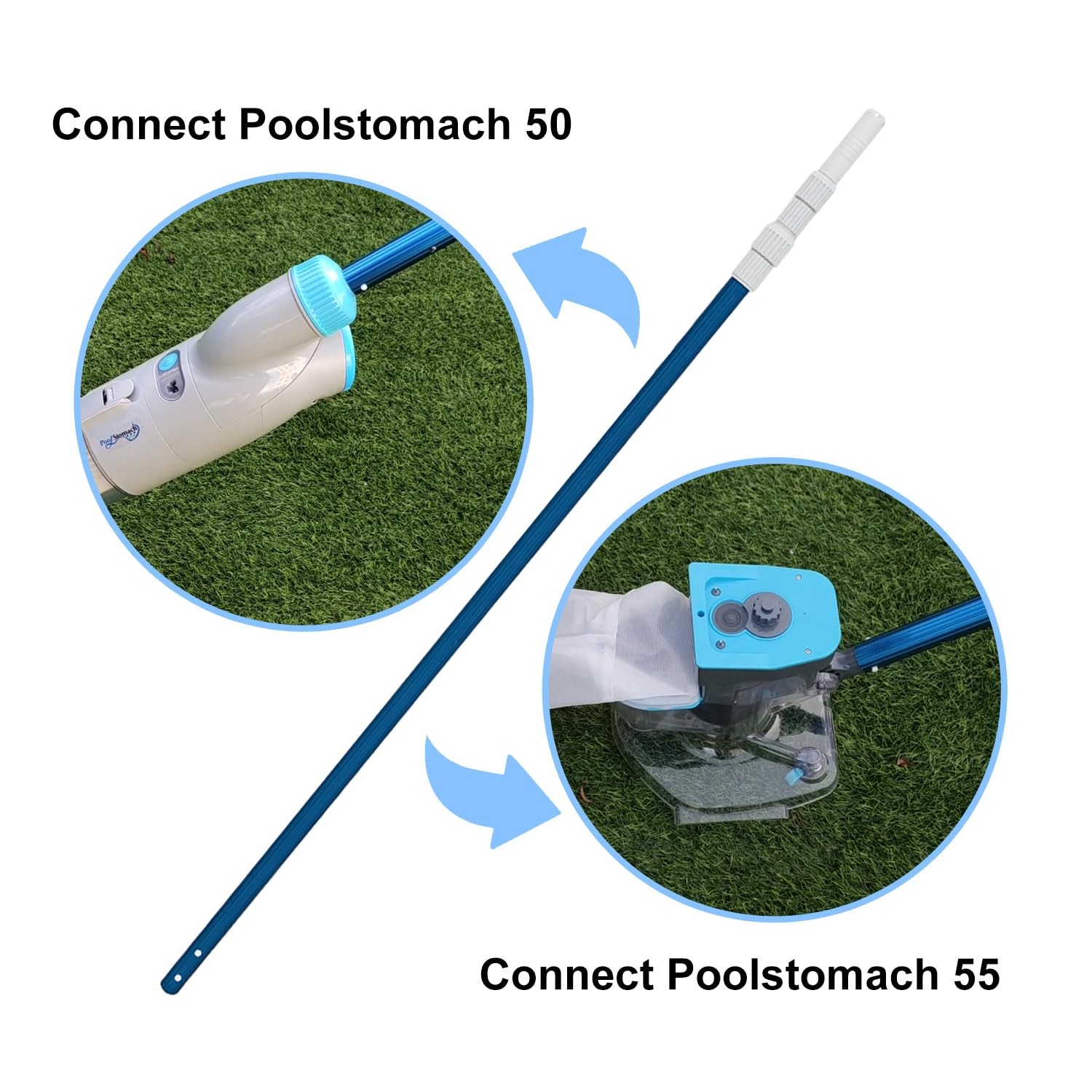 Durable 4-12 Ft Telescopic Pool Pole for Pool Cleaning, Anodized Aluminum Ext…