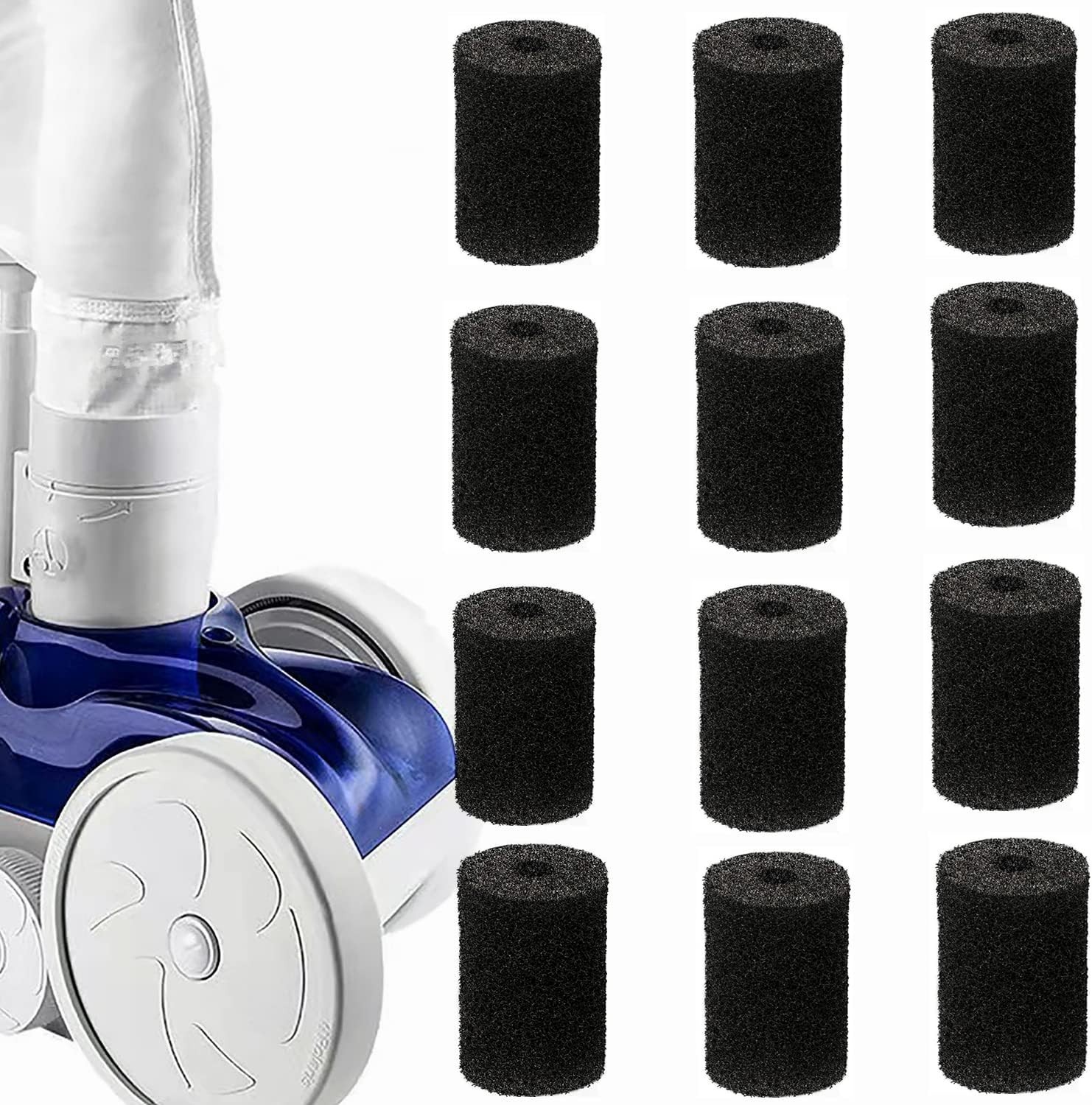 12 Pack Pool Cleaner Sweep Hose Tail Scrubbers, Tail Scrubber Replacement, Fi…