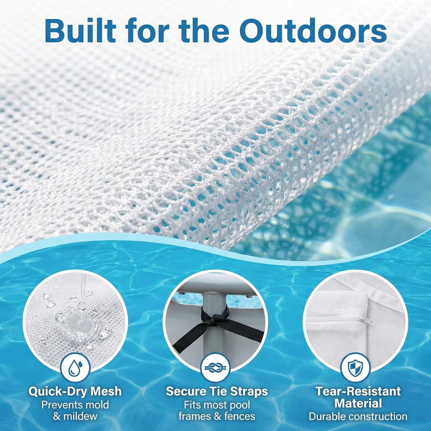 Poolside Mesh Storage Bags 4-Pack Toy Noodle Float Organization Durable Polye…