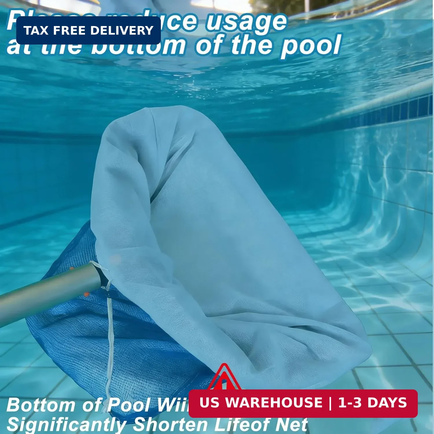 3Pcs Ultra Fine Mesh Net Bag for Pool Skimmer Net Replacement，26x22Inch Adjustab