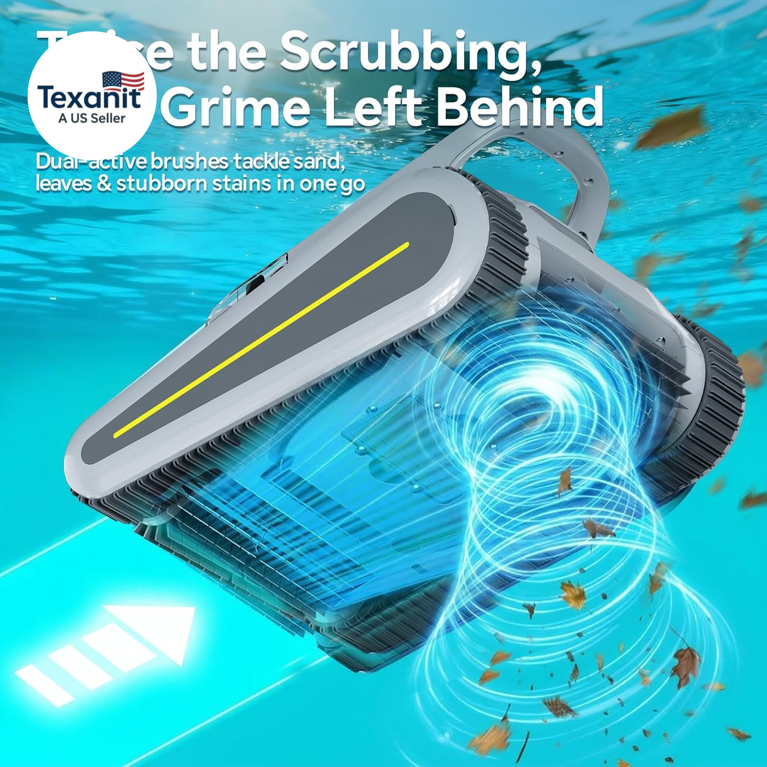 Pool Vacuum for Inground Pools & above Ground Pool, Cordless Robotic Pool Cleane