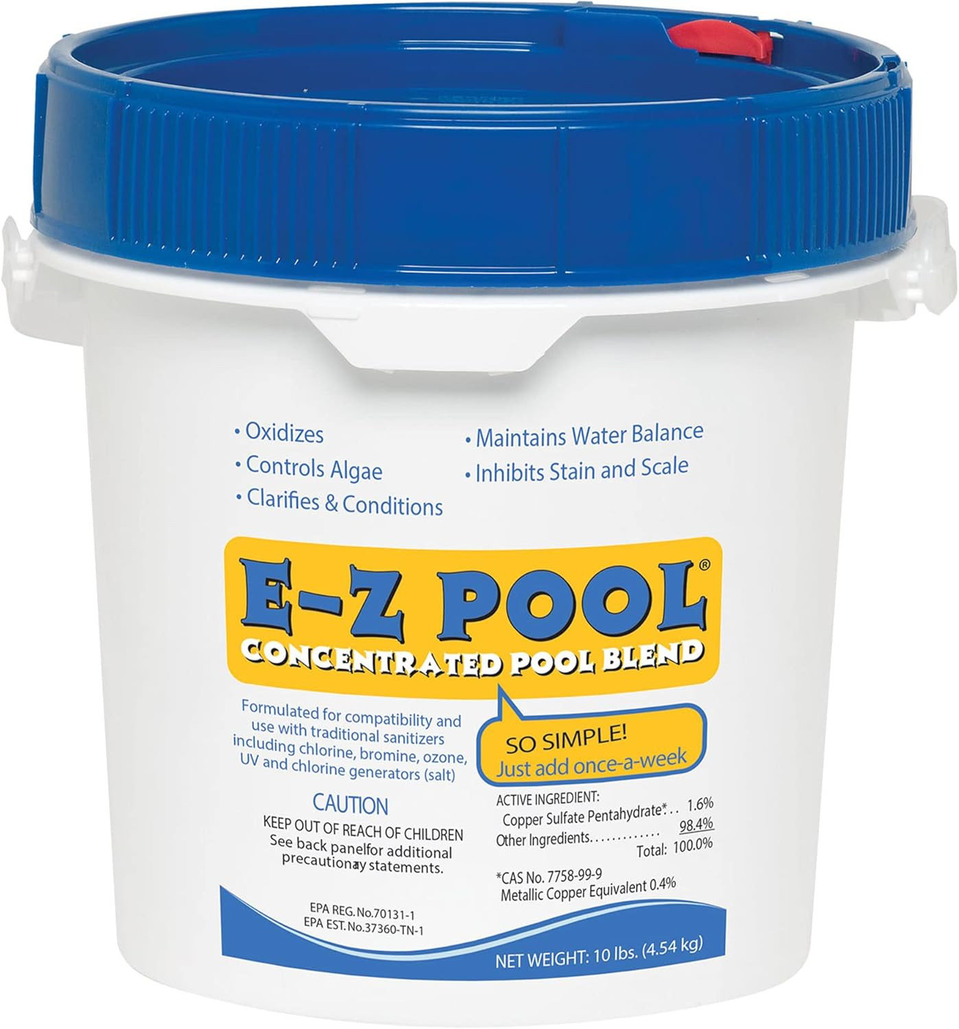 E-Z Pool Weekly All in 1 Concentrated Outdoor Swimming Pool Care Solution Blend