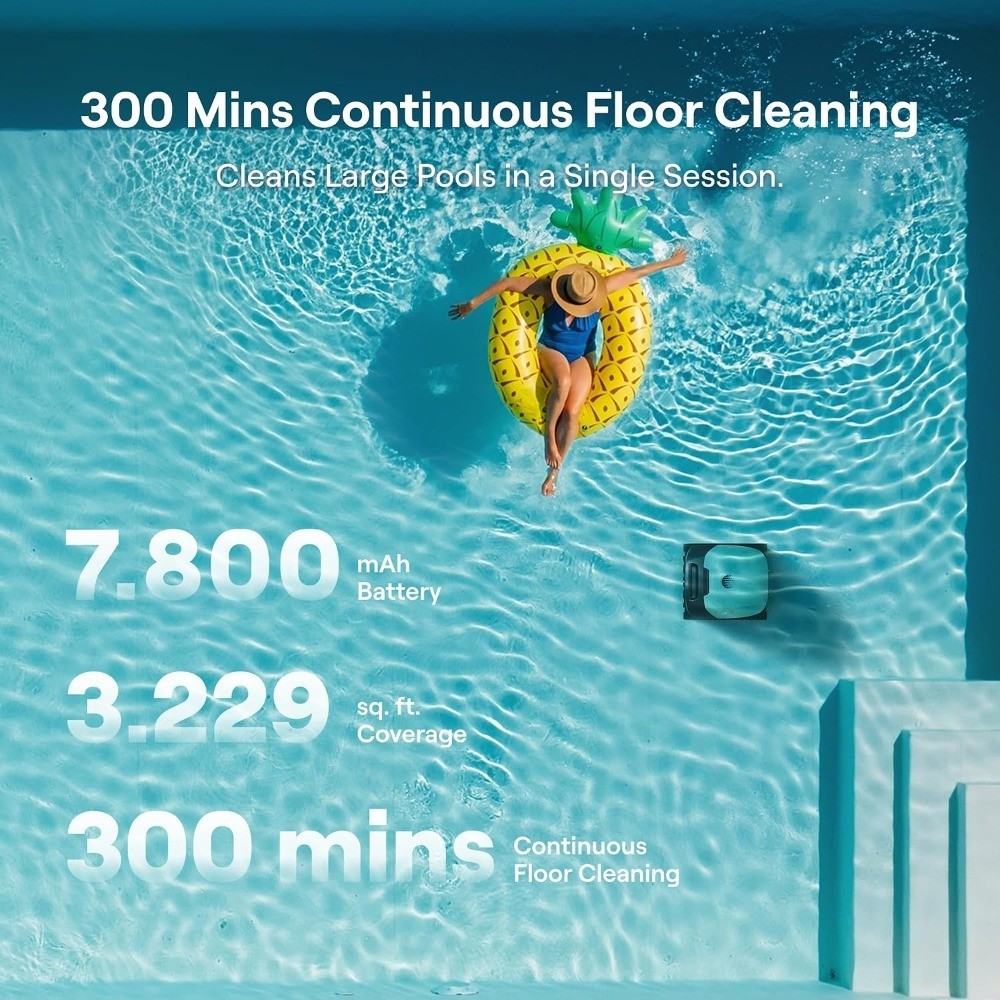 Cordless Robotic Pool Vacuum Cleaner for Inground and Above Ground Pools 6800