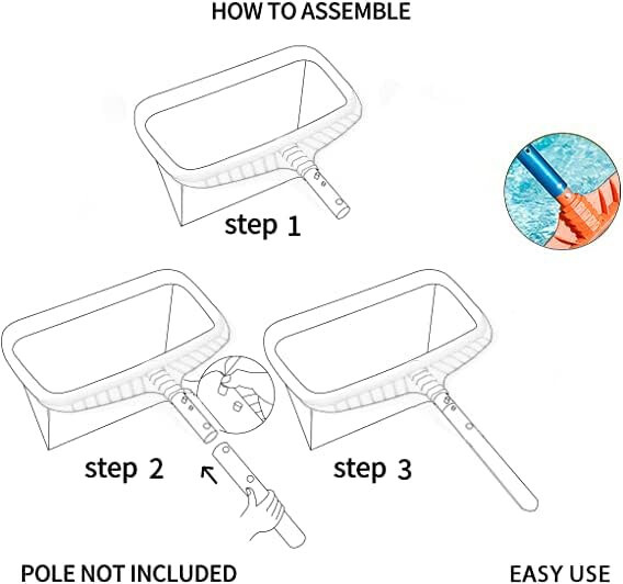 Pool Special Leaf Rake Skimmer for Swimming Pool Cleaning Heavy Duty 20 Easy Sco